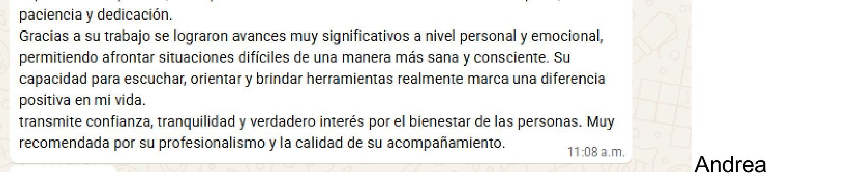 Testimonio de Andrea